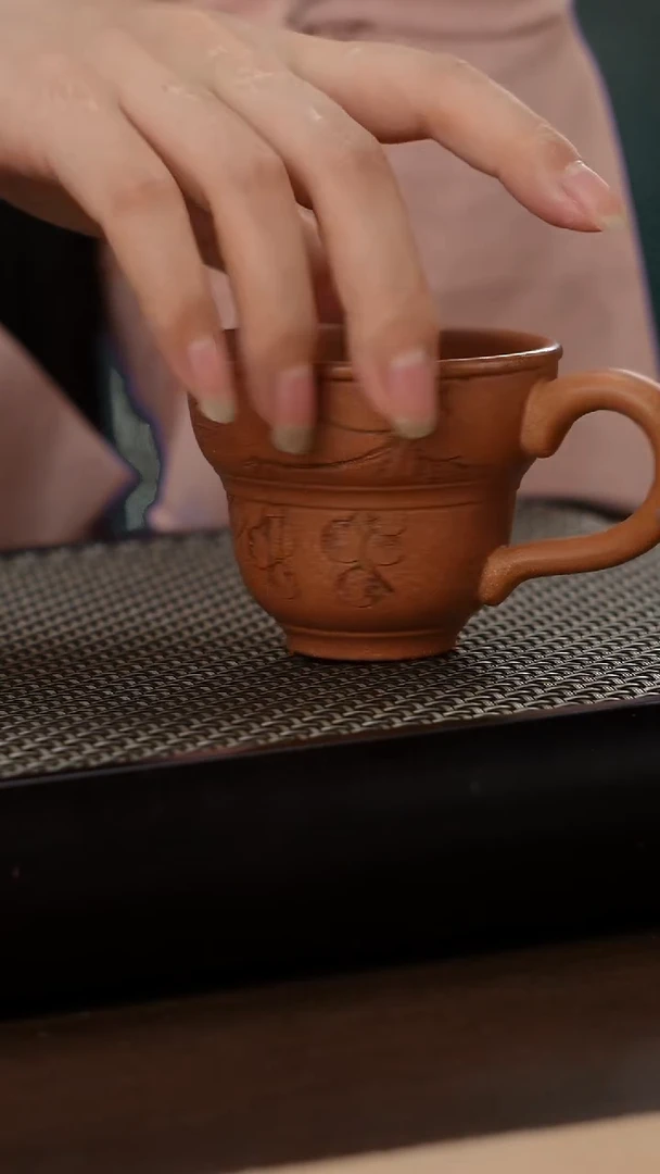 茶杯紫砂原矿紫砂主人杯刻悠然