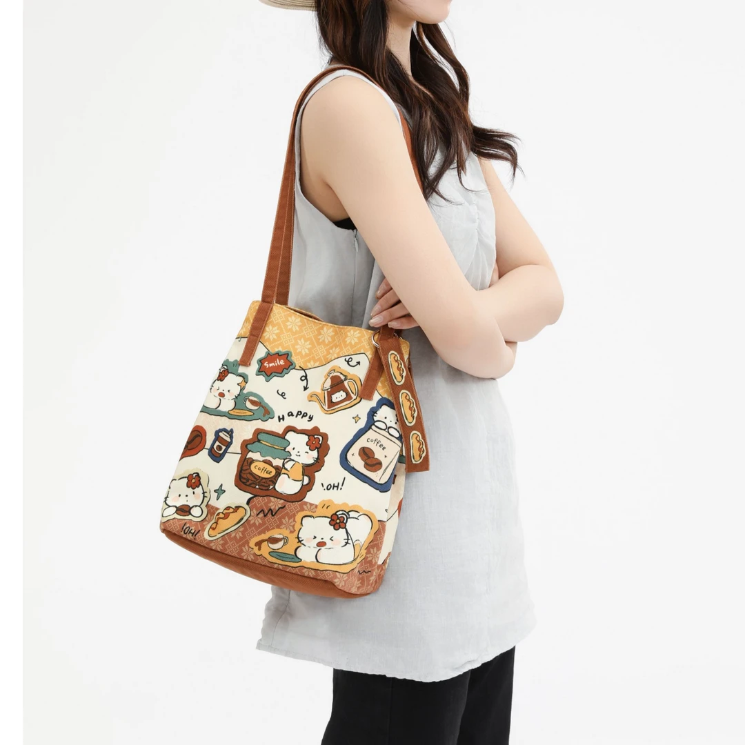 艺术鸭设计师原创童趣可爱手提单肩斜挎百搭小众文艺休闲通勤包