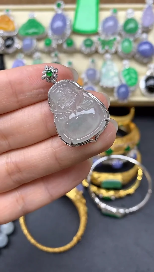 【闪购商品】翡翠颈饰18K金镶嵌365-中国好珍宝