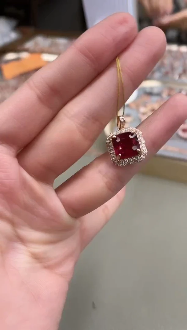 银S925镶嵌颈饰碧玺颈饰