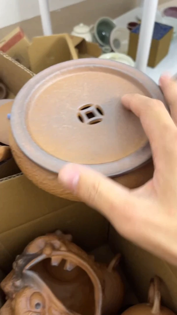岩泥茶器-000000铜钱壶承