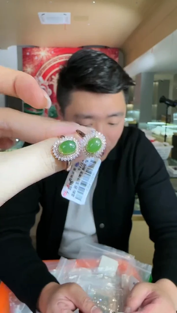 【闪购商品】和田玉戒指银S925镶嵌0119-064多样性发一件