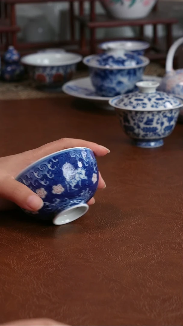 景德镇高端茶器墨奈手绘手工茶器