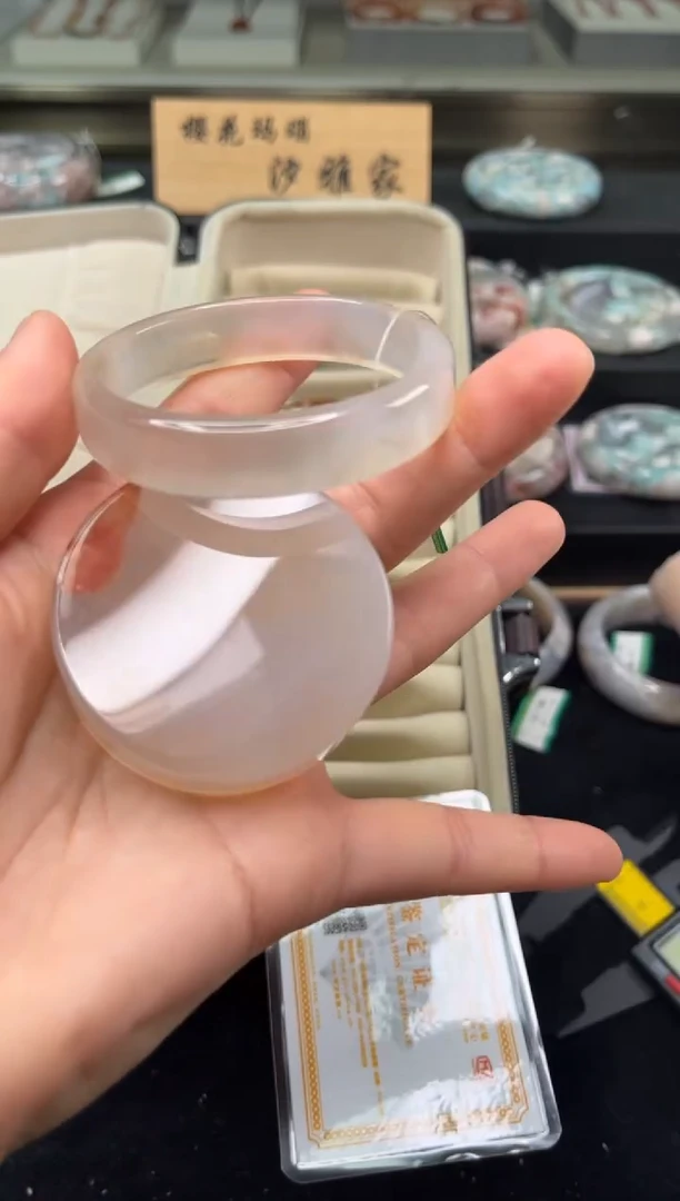 未镶嵌手镯石英质玉54圈口（赠品镯心）3624252