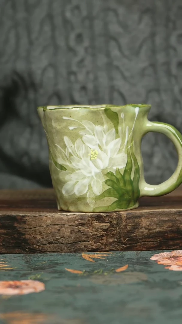 【闪购商品】瓷片釉下彩手工手绘同款陶器