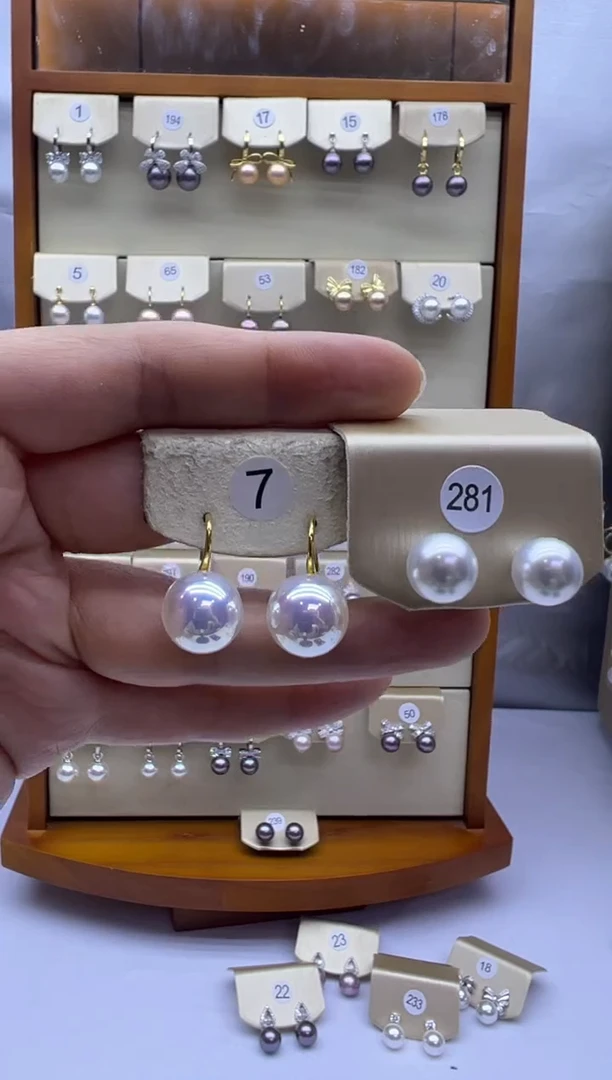 未镶嵌耳饰淡水珍珠7+281