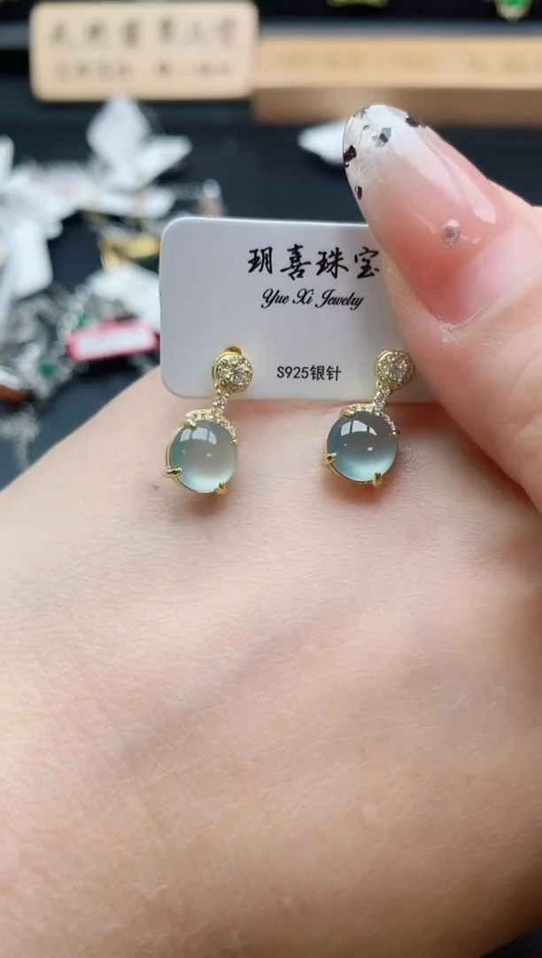 银S925镶嵌戒指翡翠1