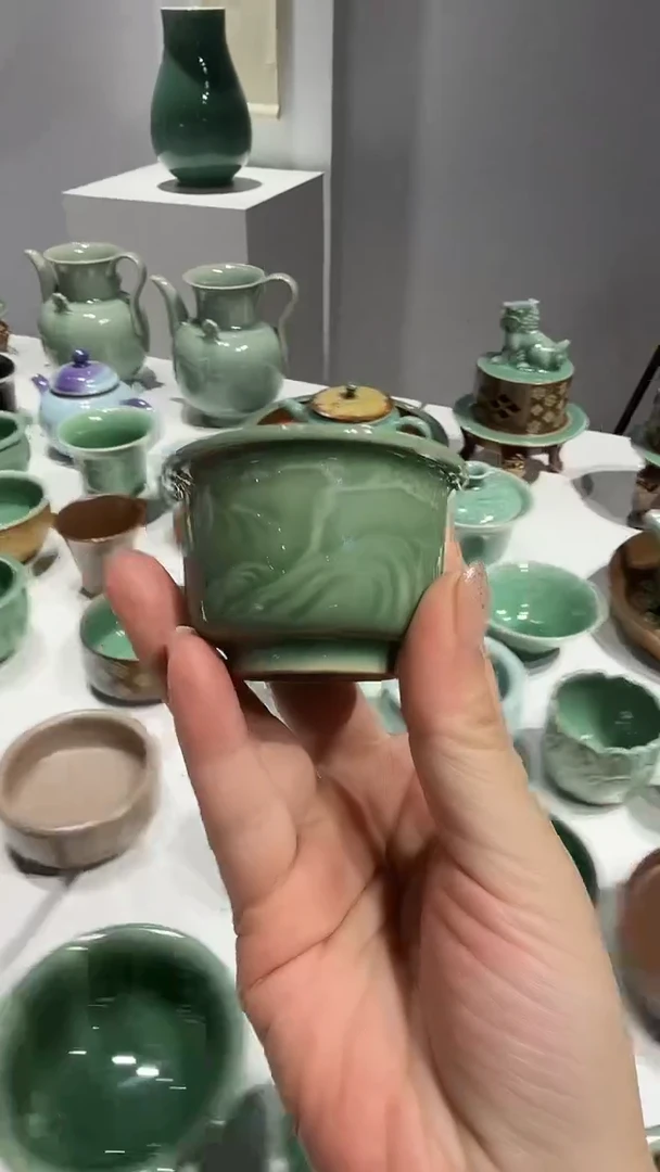 青瓷手工茶器包邮