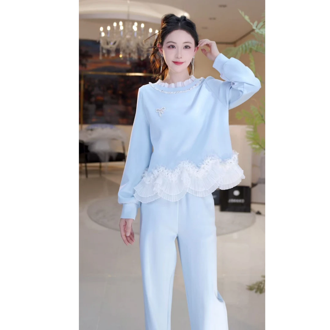 【蓝泡泡】时尚百搭泡泡领短裙长裤套装814993+814994+814995