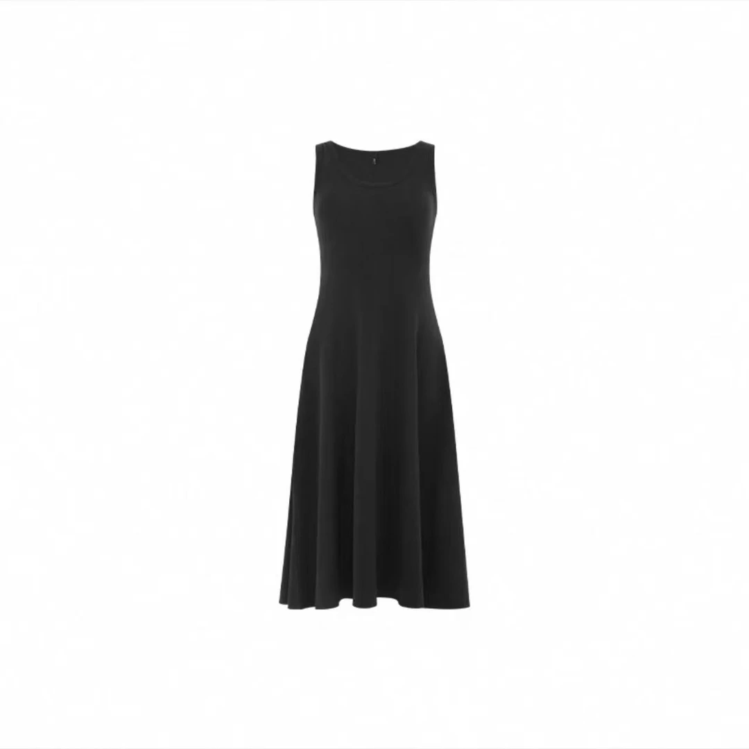 TY/-舞蹈生连衣裙圆领带胸垫收腰无袖长裙*Mjj 7708