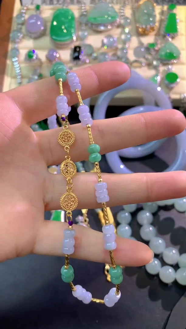 套链未镶嵌翡翠项链|500+25