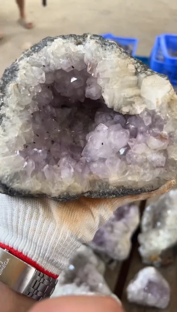 未镶嵌珠宝半成品水晶天然紫水晶原石摆件#12