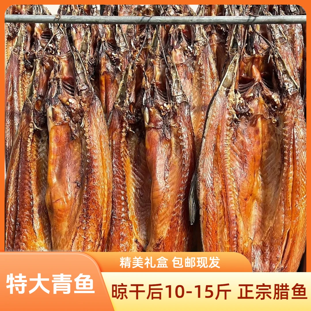 腊鱼农家鱼干正宗特大青鱼风干整条精美礼盒包邮现发10-15斤