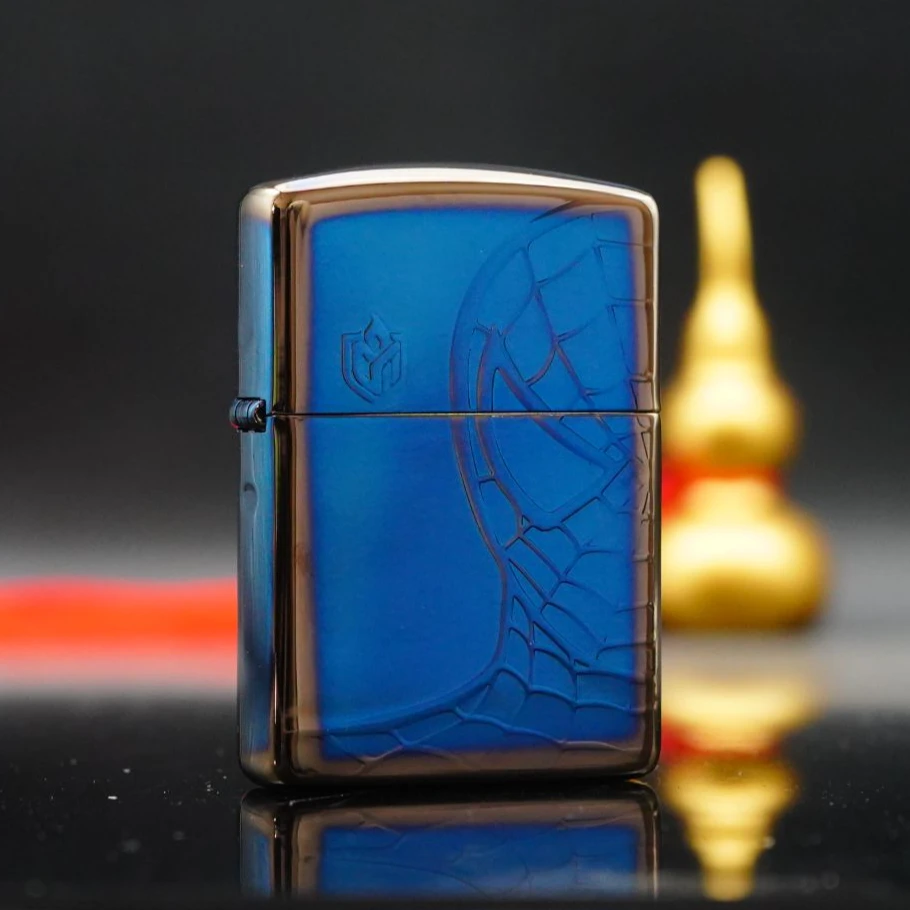 ZIPPO/之宝打火机XF 盔甲熏金烤蓝蜘蛛侠 防风正品男士DY9910DK
