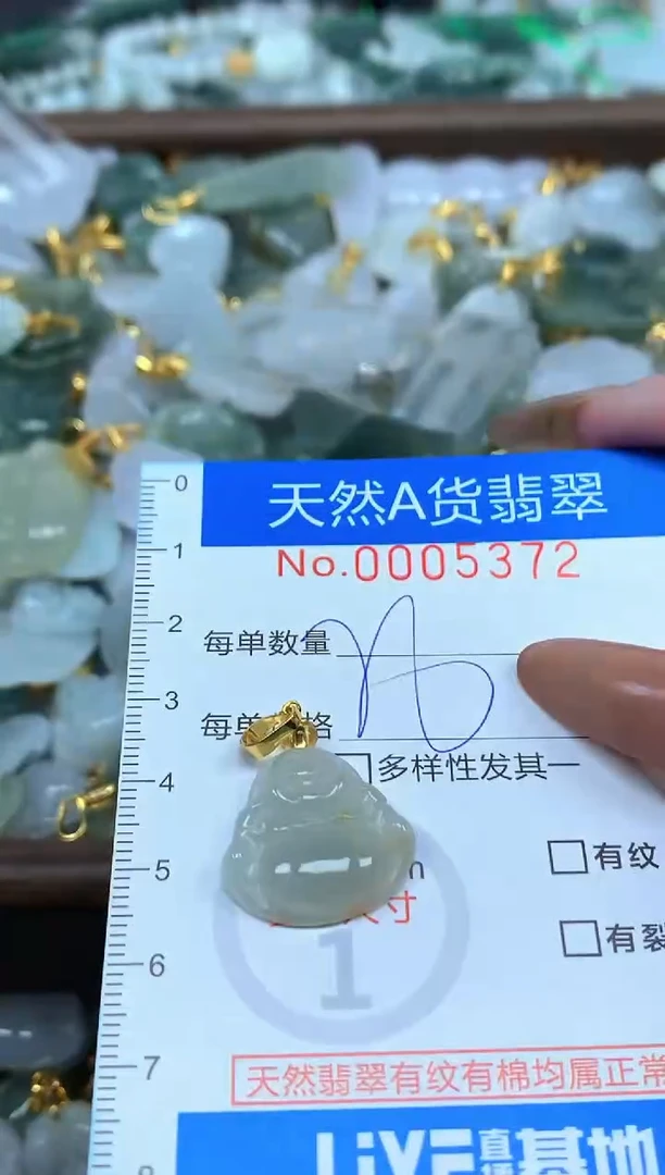 颈饰未镶嵌翡翠净货挂件-5372