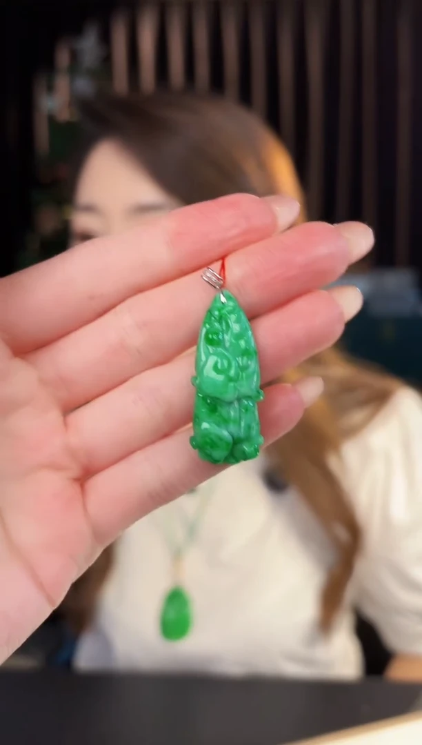 【闪购商品】翡翠颈饰18K金镶嵌缅料A货/支持复检/一件