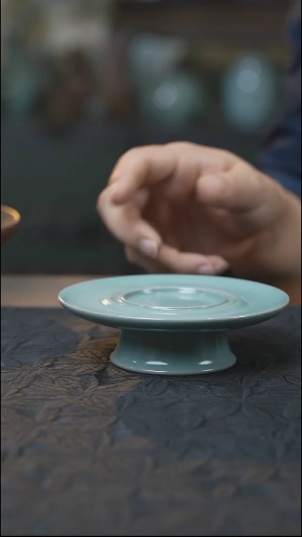 汝瓷 （拾汝）（天青）茶托