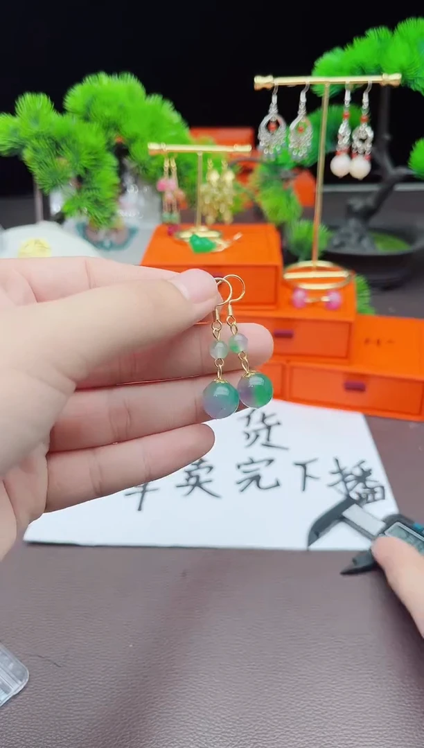 【闪购商品】玛瑙/玉髓耳钉银S925镶嵌309000