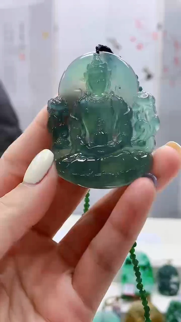 定制翡翠未镶嵌4852lr-毛货挂件41