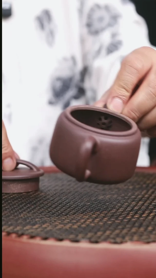 茶壶紫砂高砂老紫泥汉瓦150CC