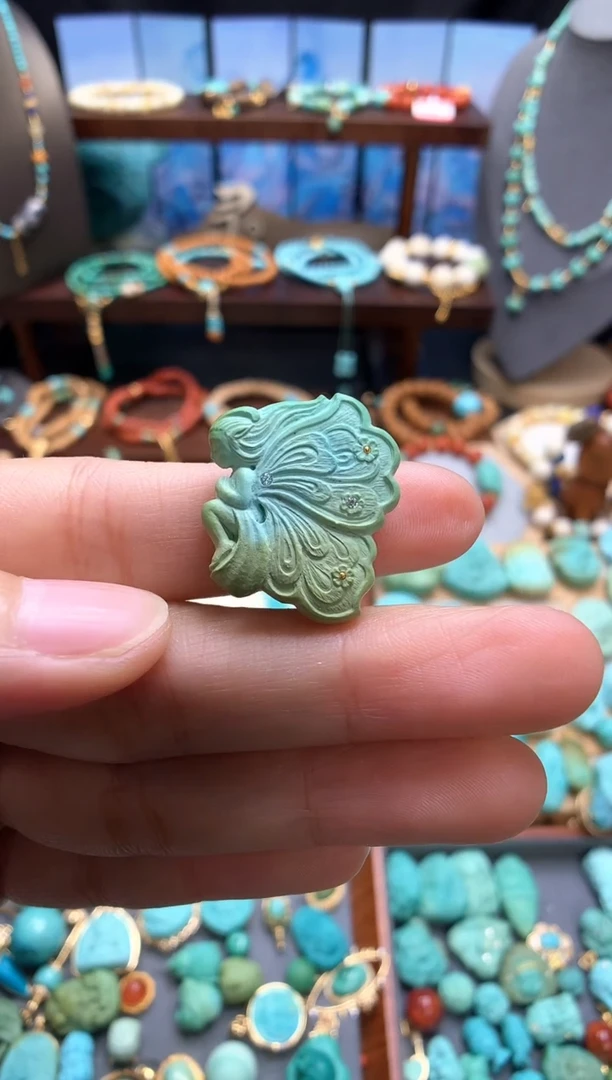 未镶嵌绿松石挂件木****?高瓷精工仙子