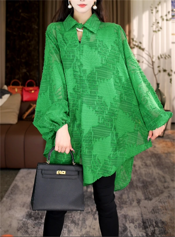 春款上新【春芬】时尚洋气百搭立体印花宽松显瘦时髦单上衣-8836#