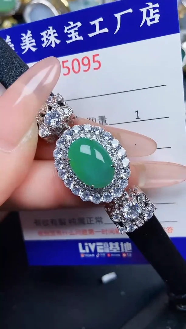 【闪购商品】翡翠颈饰银S925镶嵌5095