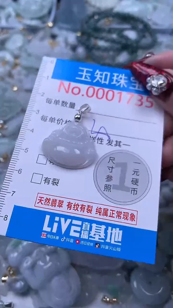 吊坠(不含链)未镶嵌翡翠1735