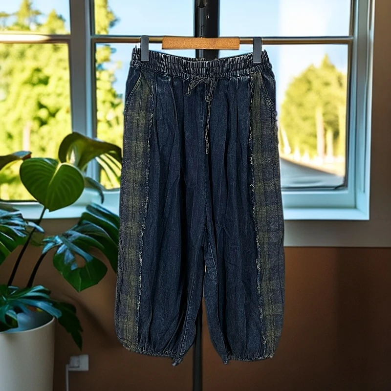 古蘭木2770原创怀旧裤牛仔休闲八分裤