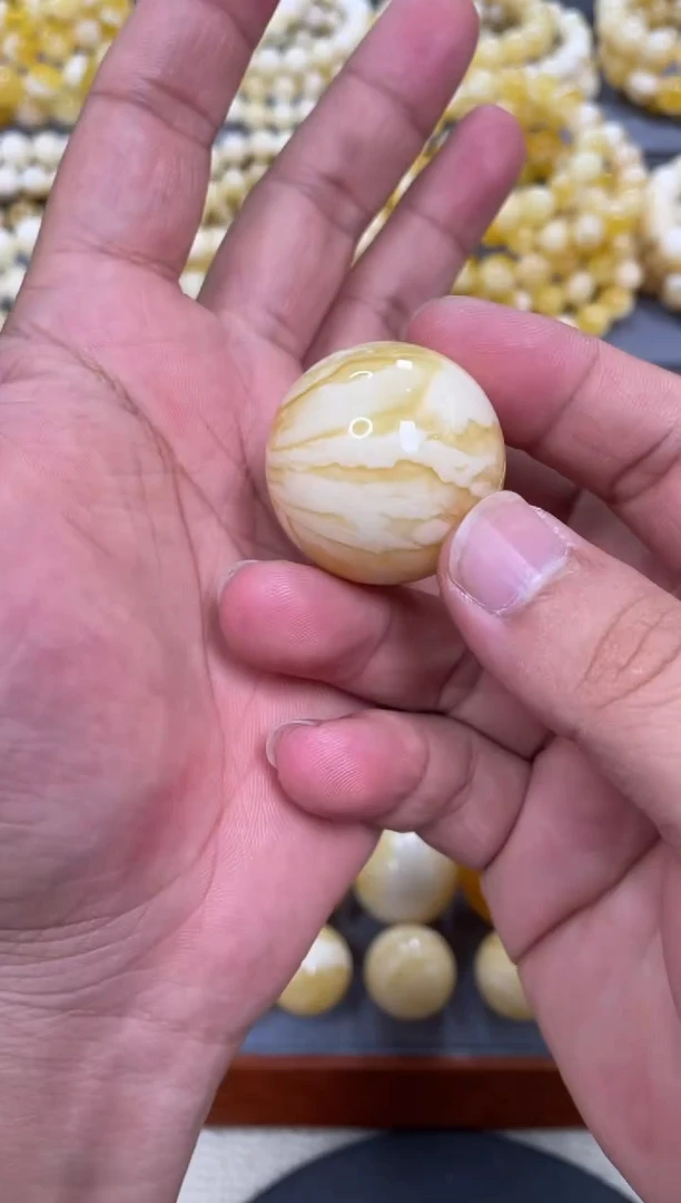 琥珀颈饰未镶嵌天然琥珀蜜蜡圆珠