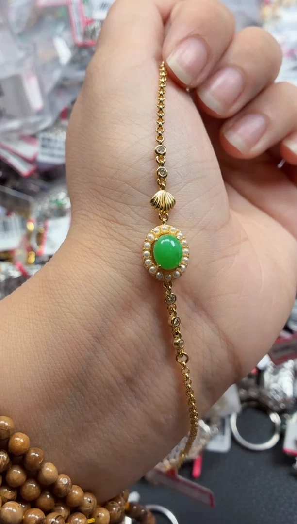 银S925镶嵌戒指翡翠天然A货缅甸翡翠