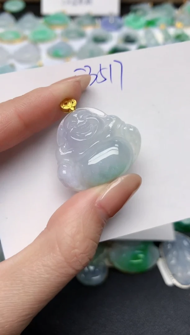 颈饰未镶嵌翡翠天然缅甸A货翡翠百元以上9元证书费自理