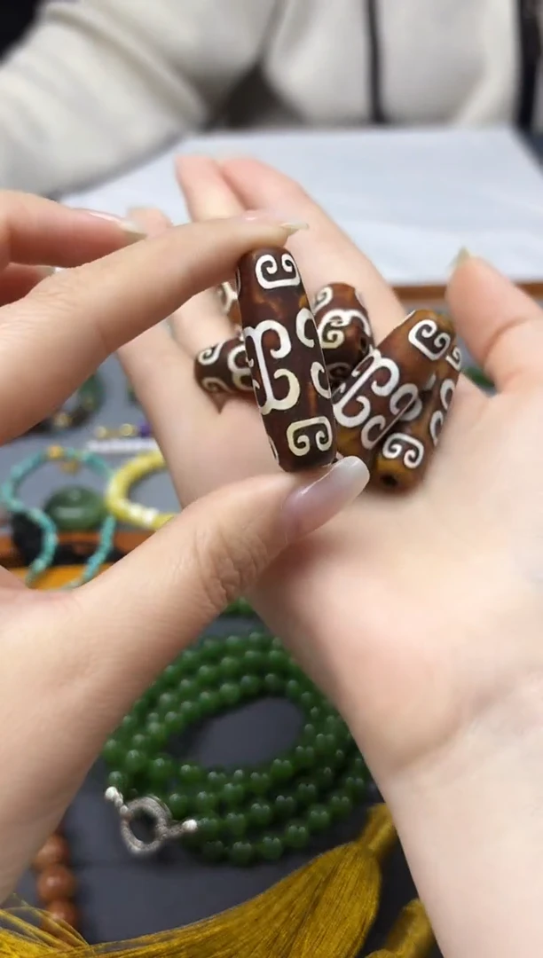 未镶嵌车挂玛瑙/玉髓玛瑙桶珠配饰ZD