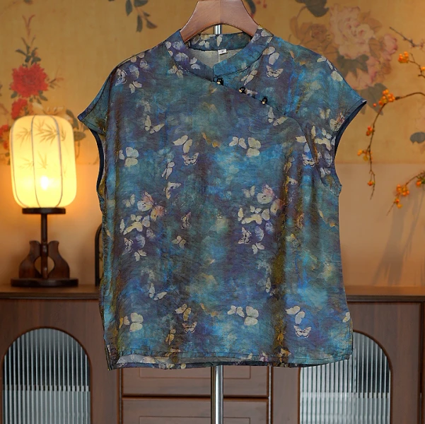 幻蝶 新中式国风高级显瘦女上衣 6012