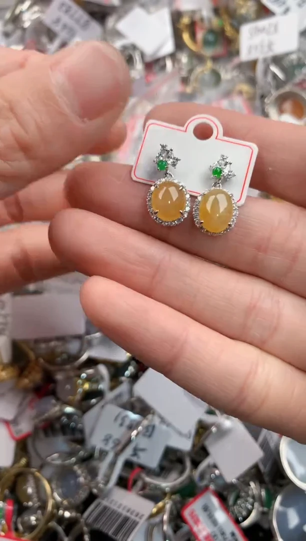 银S925镶嵌戒指翡翠333     1