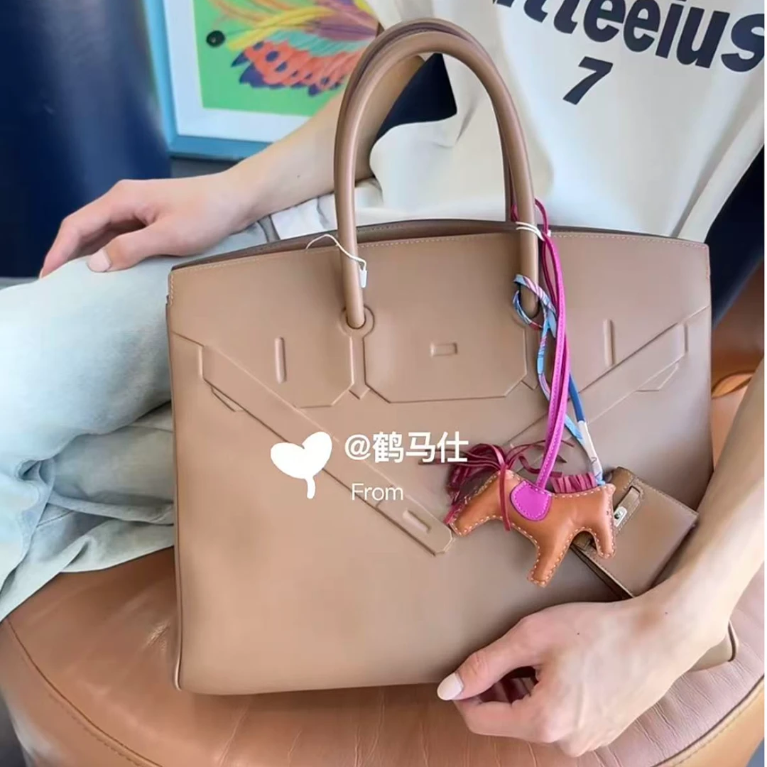 99新 Hermes/爱马仕 【小池专属】Birkin35shadow栗子色框M刻