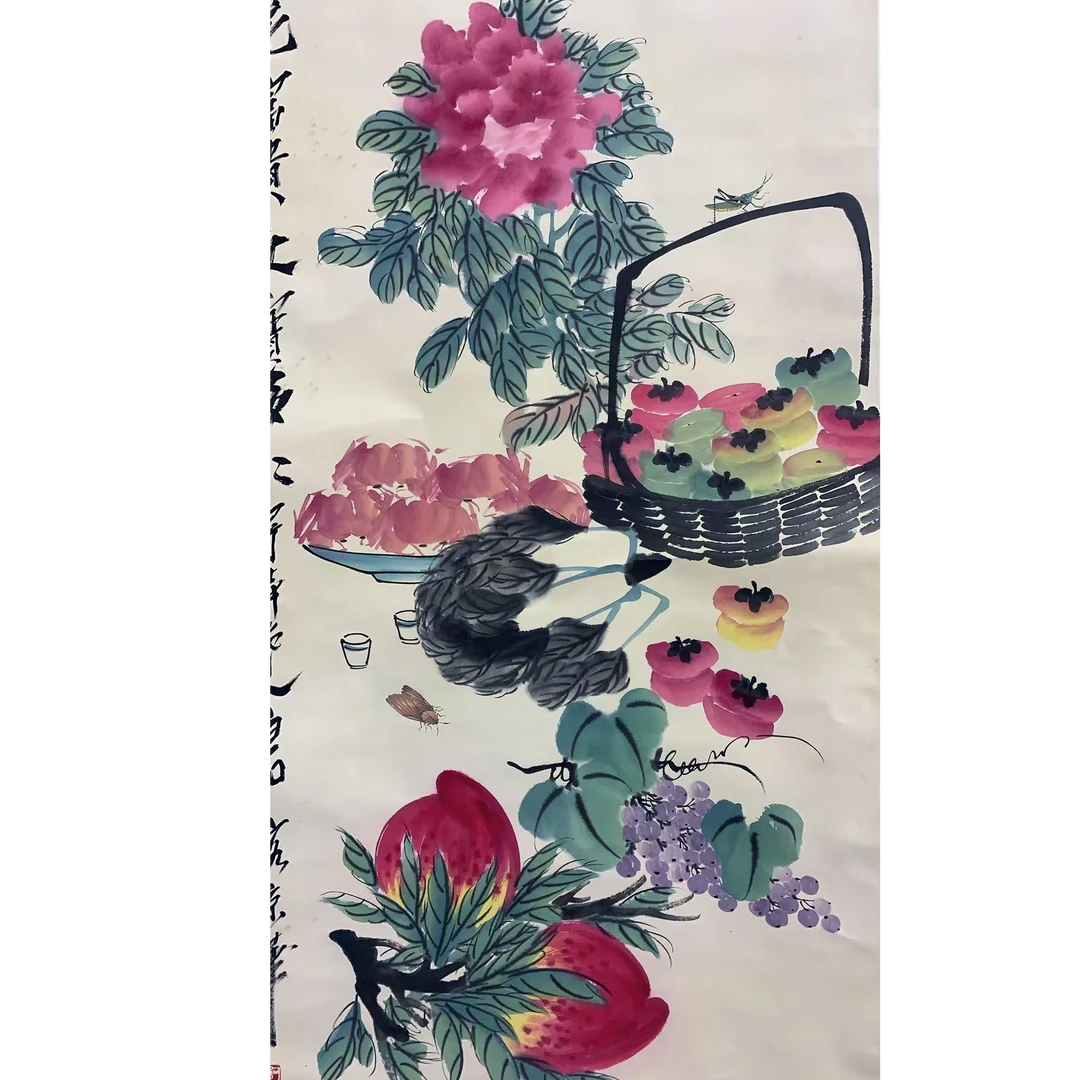 齐老款 花卉立轴135 65 7.8平尺