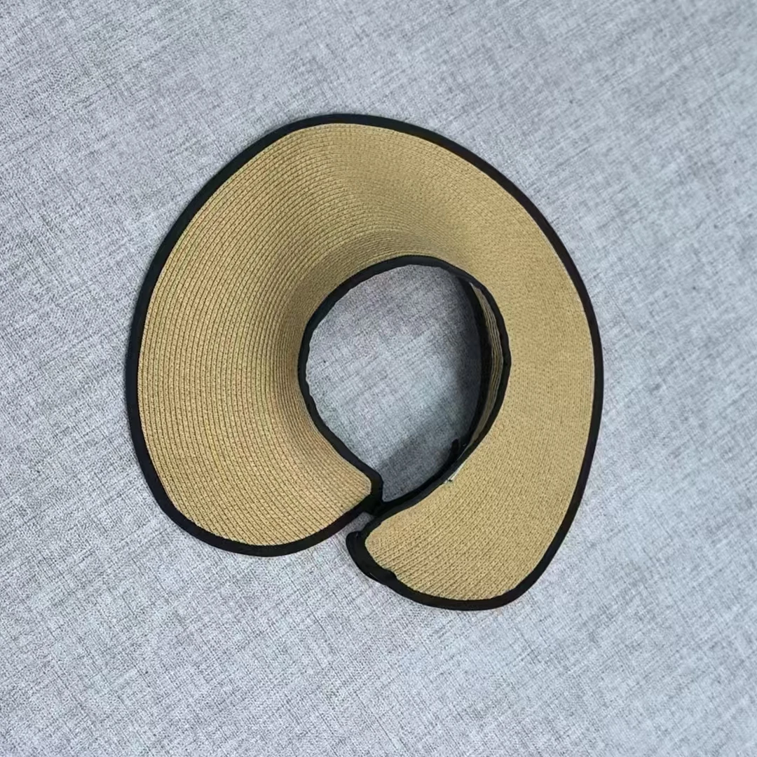 空顶草帽遮阳纯手工防晒帽帽子太阳帽户外