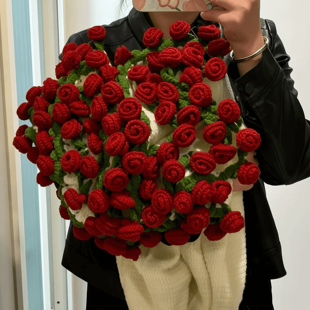 玫瑰花束毯子铃兰花毯子成品