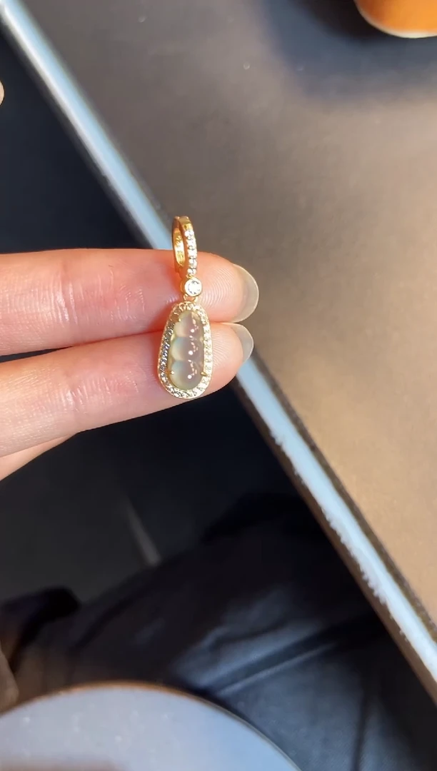 吊坠(不含链)银S925镶嵌翡翠1