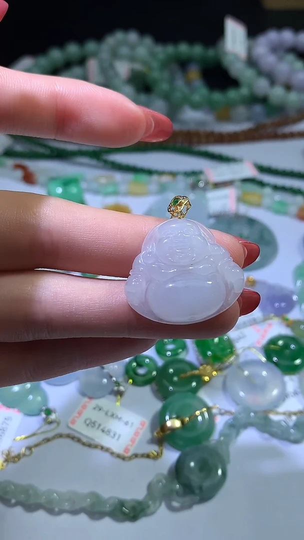 颈饰18K金镶嵌翡翠ZX018904