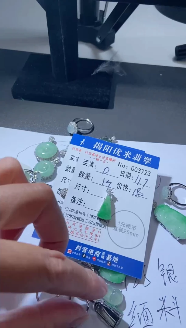 颈饰银S925镶嵌翡翠D***y银S925镶嵌