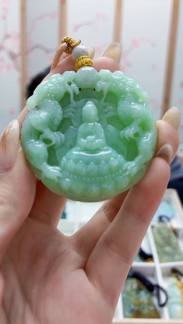 未镶嵌定制翡翠5060jw-毛货挂件50