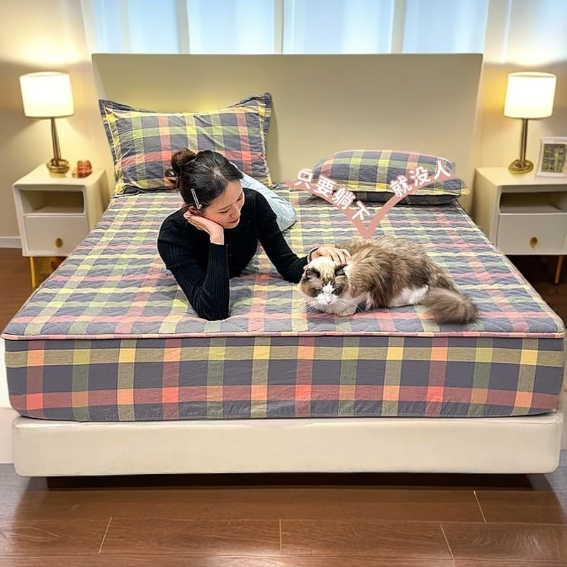 【必入】加厚夹棉床笠席梦思保护罩新款防尘罩保护套床垫罩床罩床笠