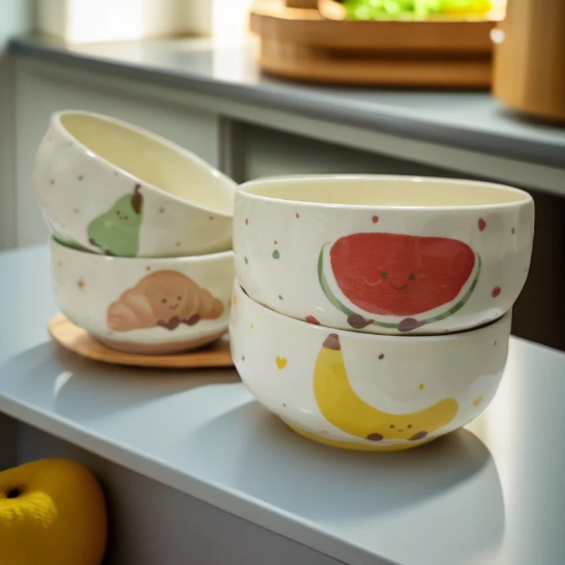 陶瓷水果系列西瓜香蕉面包木瓜米饭碗汤碗
