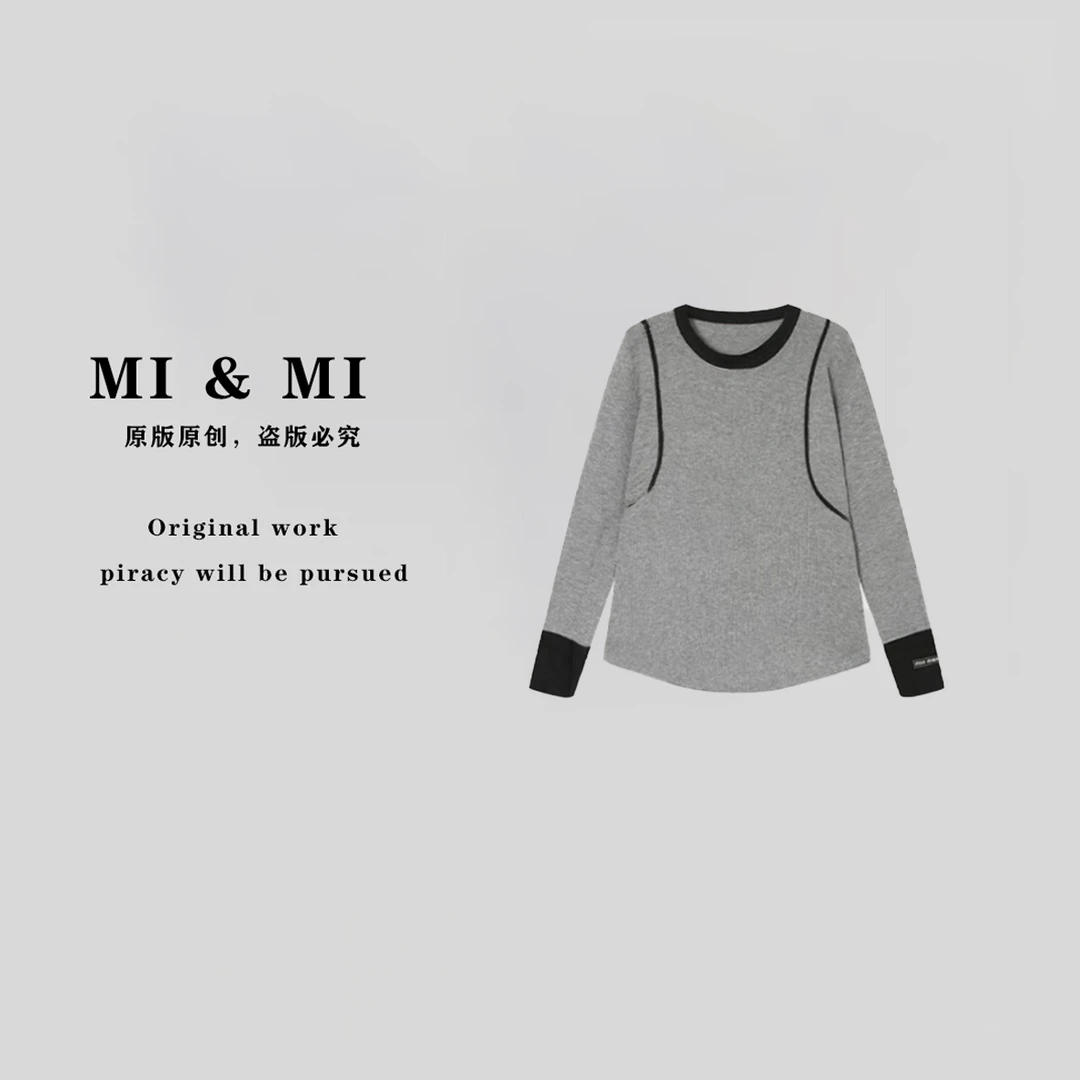 【米米私服】2025 新款早秋定制薄纱慵懒针织衫 2502-293