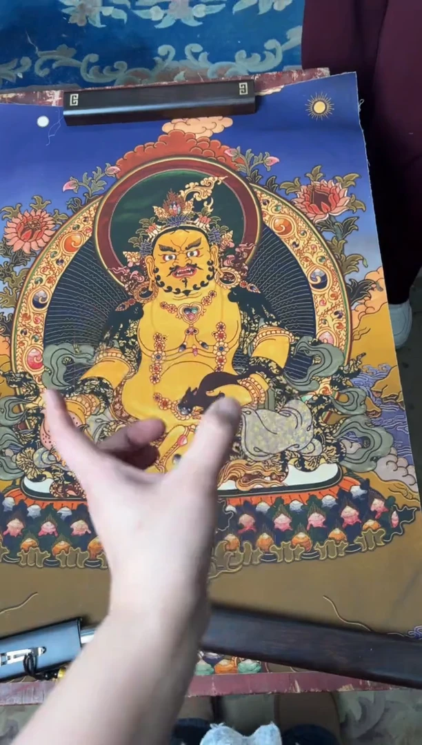 卷轴画龙妹的唐卡tk16