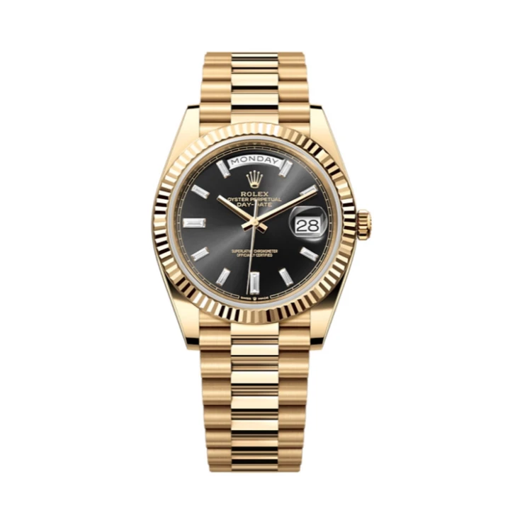 99新 Rolex/劳力士 黑冰糖228238-0004黄金材质 40mm24年全套99新