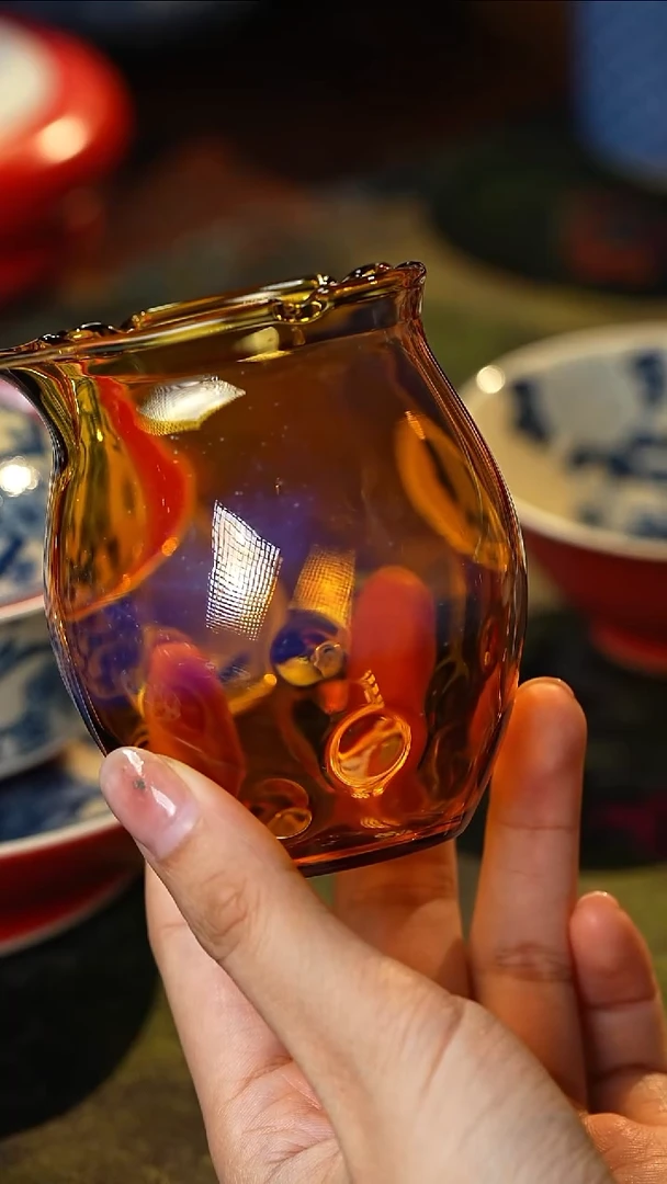 景德镇纯手工熏银琉璃公道杯2