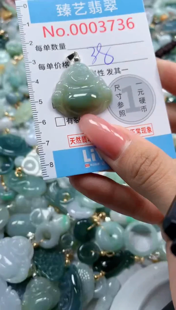 翡翠未镶嵌颈饰3736